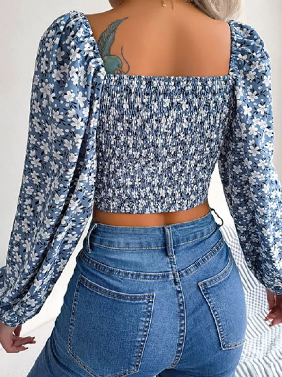 Shop Princesse Fleurie Blouse Courte Fleurie