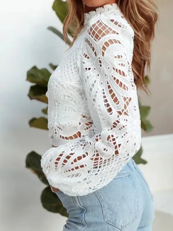Online Princesse Fleurie Blouse Crop Top Fleurie