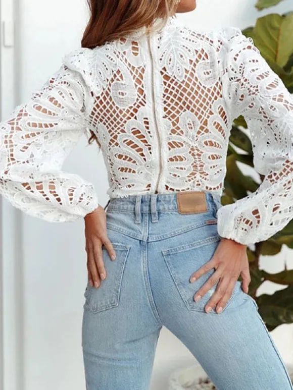 Online Princesse Fleurie Blouse Crop Top Fleurie