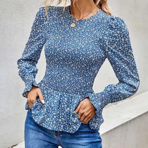 Discount Princesse Fleurie Blouse Fleurie Bleue