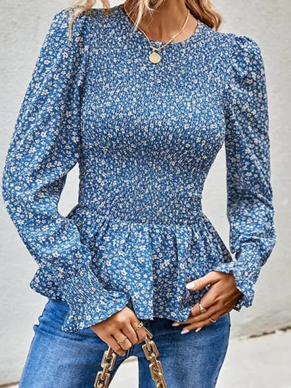 Discount Princesse Fleurie Blouse Fleurie Bleue
