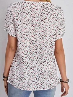 Online Princesse Fleurie Blouse Fleurie Col V