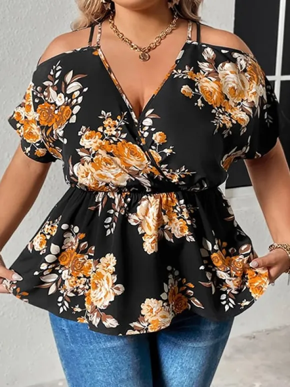 Flash Sale Princesse Fleurie Blouse Fleurie Grande Taille