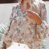 New Princesse Fleurie Blouse Fleurie Manches Bouffantes