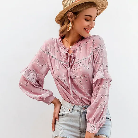 Clearance Princesse Fleurie Blouse Fleurie Rose