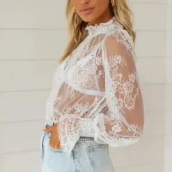 Best Sale Princesse Fleurie Blouse Fleurie Transparente