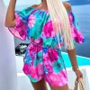 New Princesse Fleurie Combishort Fleuri Col Bateau