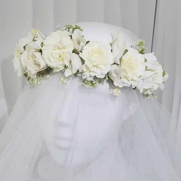 Shop Princesse Fleurie Couronne de Fleurs Blanches