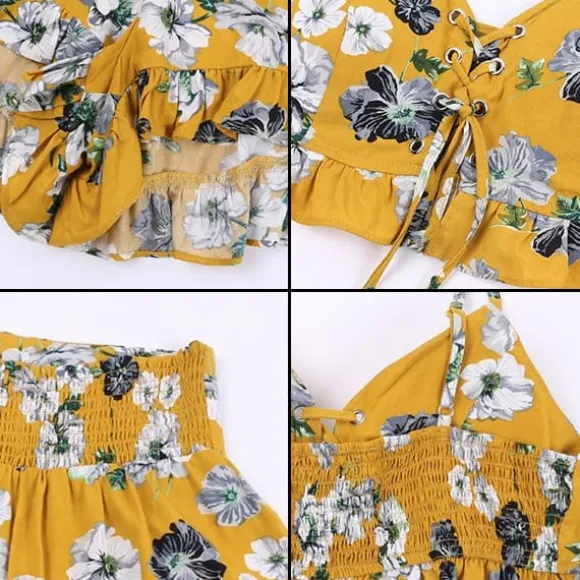 Cheap Princesse Fleurie Ensemble Top et Short Fleuri