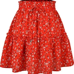 Best Princesse Fleurie Jupe Courte Fleurie Rouge