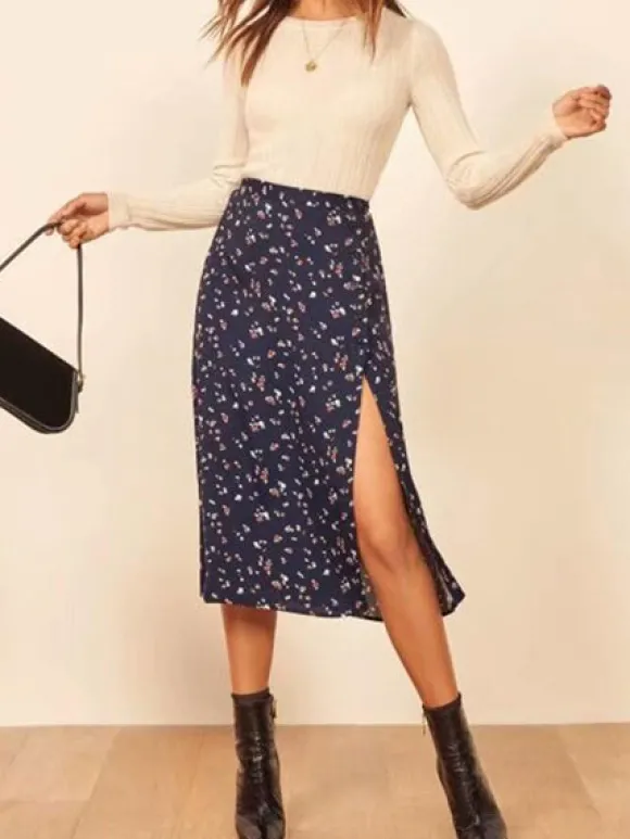 Shop Princesse Fleurie Jupe Crayon Fleurie