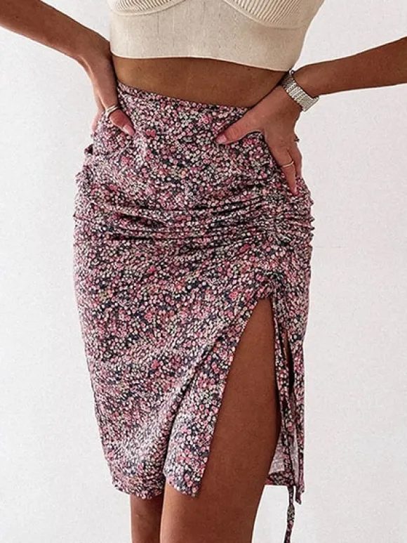 Clearance Princesse Fleurie Jupe Drapée Fleurie