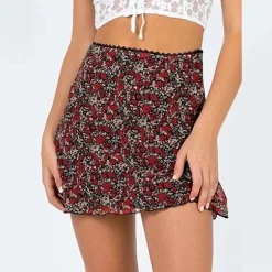 Flash Sale Princesse Fleurie Jupe Fleurie Courte Cintrée