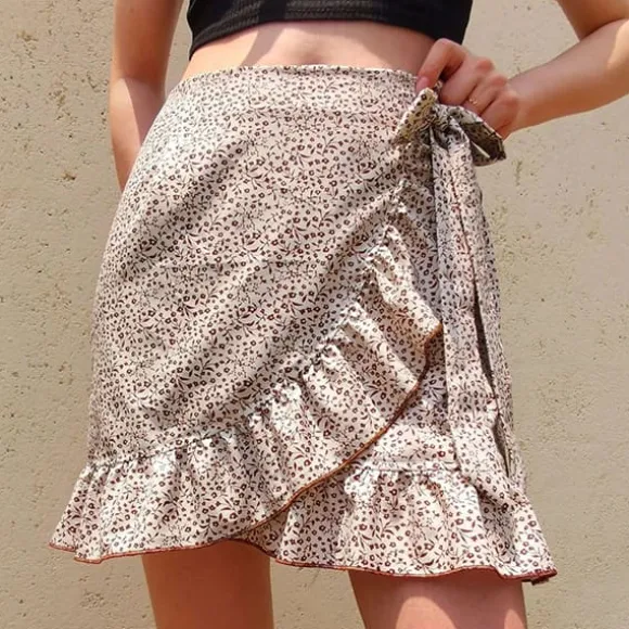 Cheap Princesse Fleurie Jupe Fleurie Courte Portefeuille