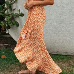 Hot Princesse Fleurie Jupe Fleurie Longue à Volants