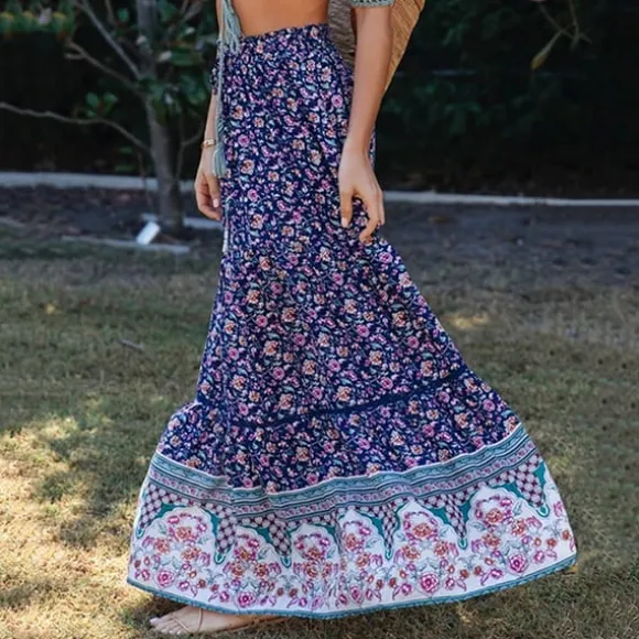 Shop Princesse Fleurie Jupe Fleurie Maxi
