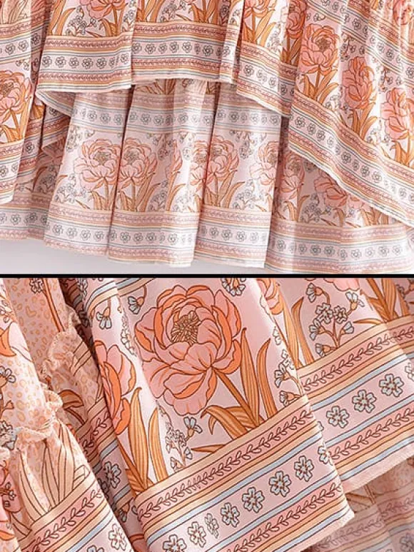 Best Princesse Fleurie Jupe Longue Fleurie Rose