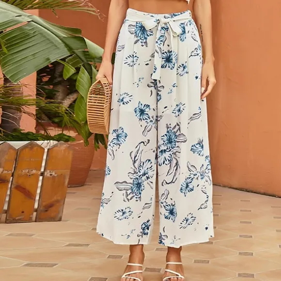 Discount Princesse Fleurie Pantalon Blanc Fleuri