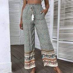 Sale Princesse Fleurie Pantalon Fleuri Bohème