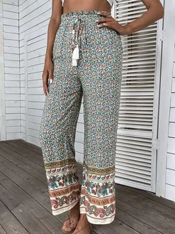 Sale Princesse Fleurie Pantalon Fleuri Bohème