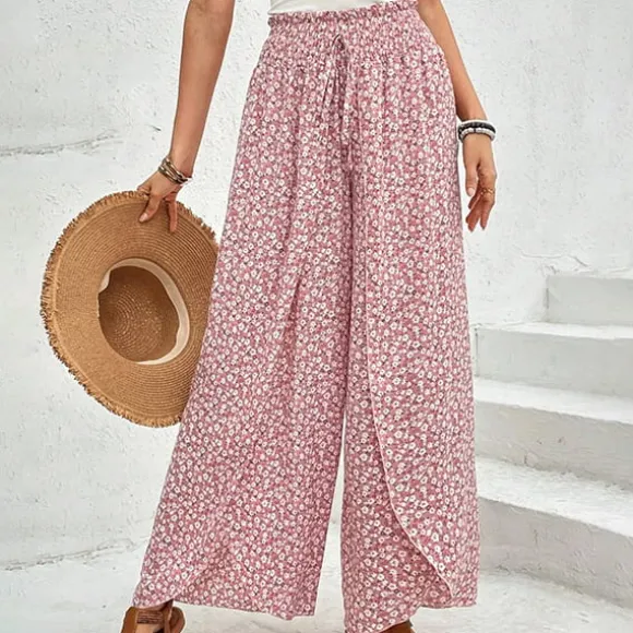 Hot Princesse Fleurie Pantalon Taille Haute Fleuri