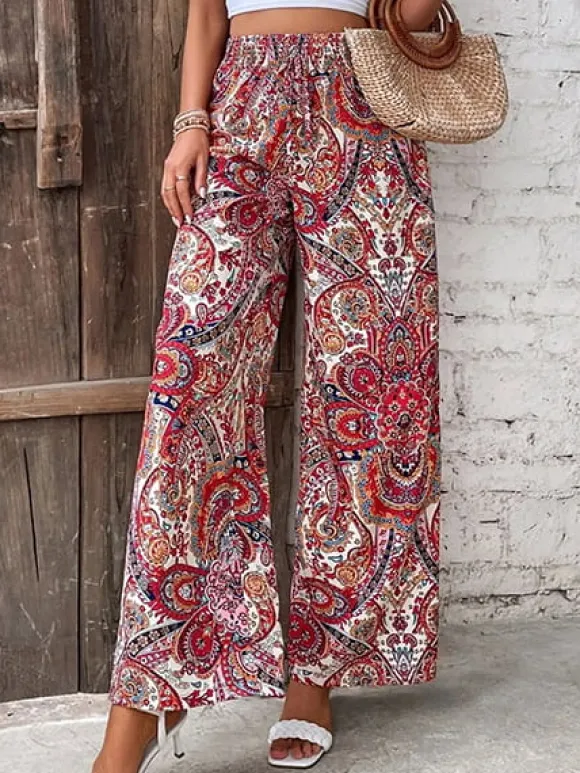Best Princesse Fleurie Pantalon Évasé Fleuri