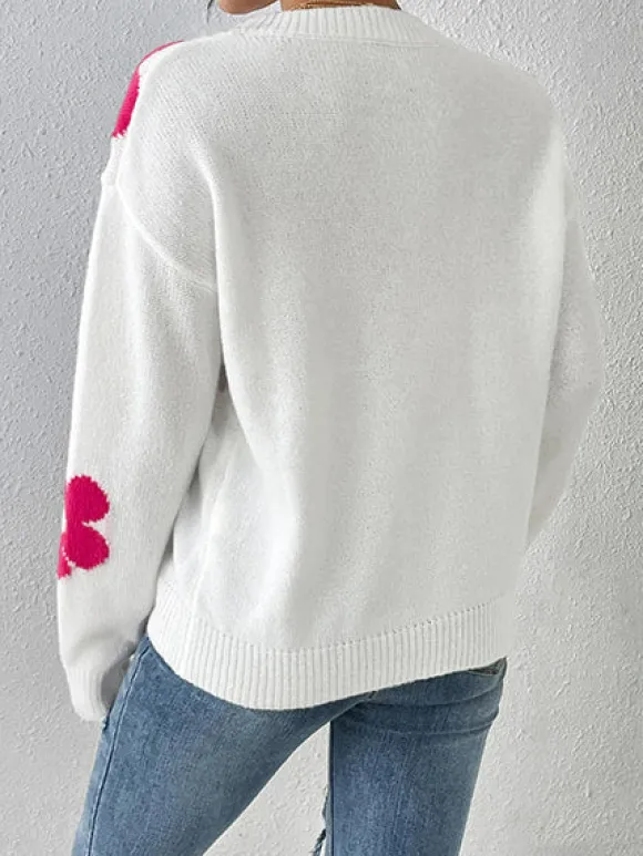 Best Princesse Fleurie Pull Blanc Fleuri