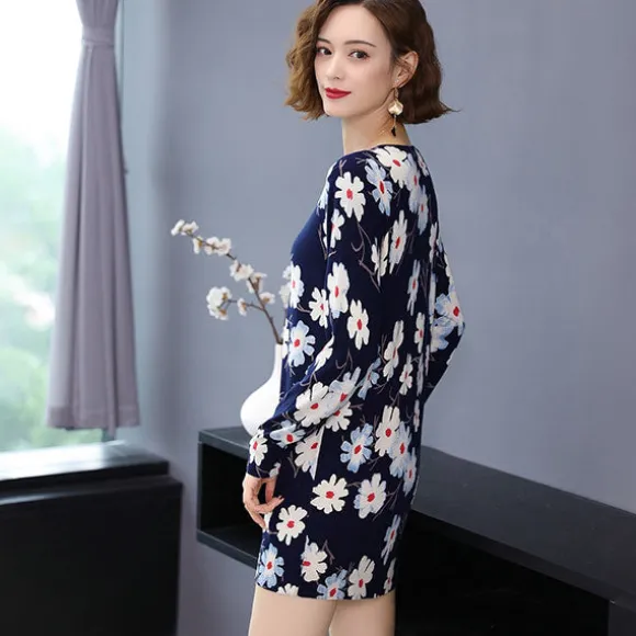 New Princesse Fleurie Pull Fleurie Long Femme