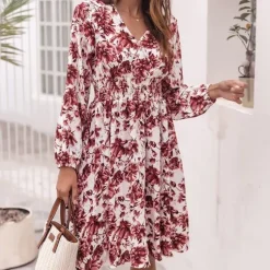 Online Princesse Fleurie Robe Blanche Fleurs Rose