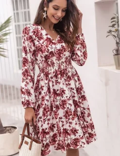 Online Princesse Fleurie Robe Blanche Fleurs Rose