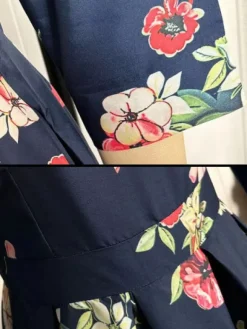 Flash Sale Princesse Fleurie Robe Bleu Fleurs Roses