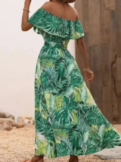 Hot Princesse Fleurie Robe Col Bardot Fleurie