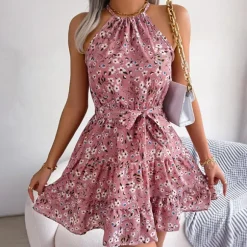 Best Princesse Fleurie Robe Courte Fleurie Col Licou