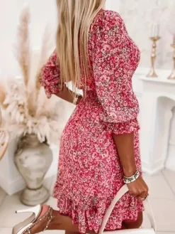 Best Sale Princesse Fleurie Robe Courte Style Champêtre