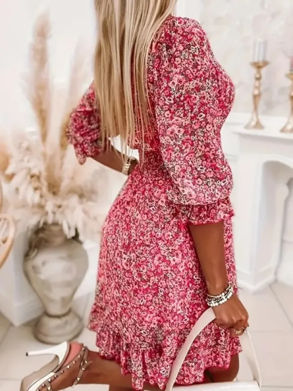 Best Sale Princesse Fleurie Robe Courte Style Champêtre