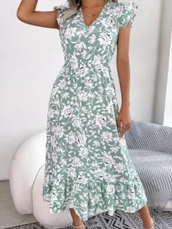 Fashion Princesse Fleurie Robe de Grossesse Fleurie Été