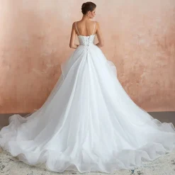 Best Sale Princesse Fleurie Robe de Mariée Fleurie à Bretelles