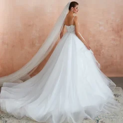Best Sale Princesse Fleurie Robe de Mariée Fleurie à Bretelles