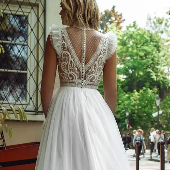 Fashion Princesse Fleurie Robe de Mariée Fleurie Champêtre