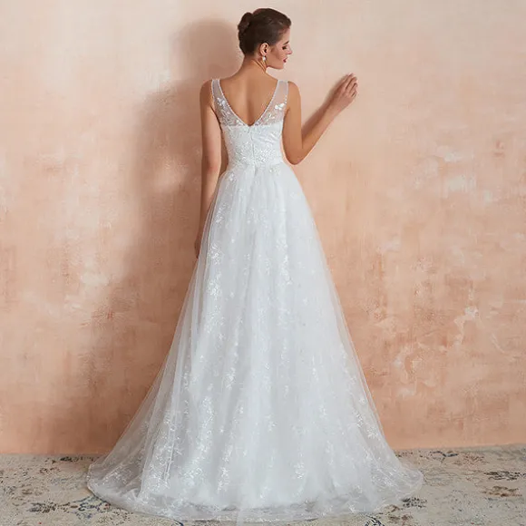 Clearance Princesse Fleurie Robe de Mariée Fleurie Dentelle