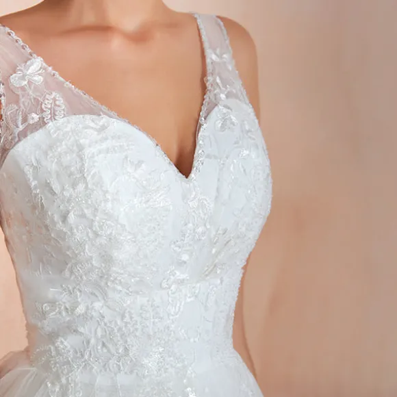 Clearance Princesse Fleurie Robe de Mariée Fleurie Dentelle