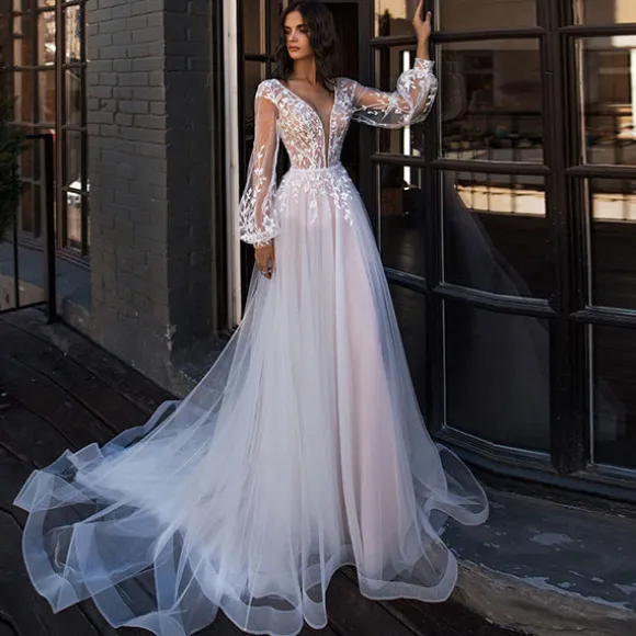 Sale Princesse Fleurie Robe de Mariée Fleurie Fluide