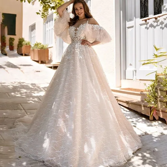 Online Princesse Fleurie Robe de Mariée Fleurie Haute Couture