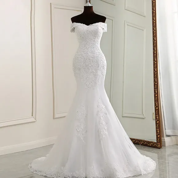 Cheap Princesse Fleurie Robe de Mariée Fleurie Sirène