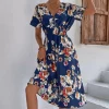 Online Princesse Fleurie Robe d'Été Fleurie Mi Longue