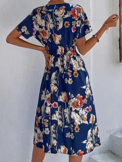 Online Princesse Fleurie Robe d'Été Fleurie Mi Longue