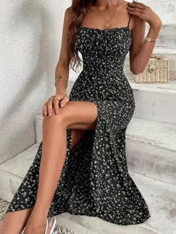 Clearance Princesse Fleurie Robe Fleurie à Bretelles