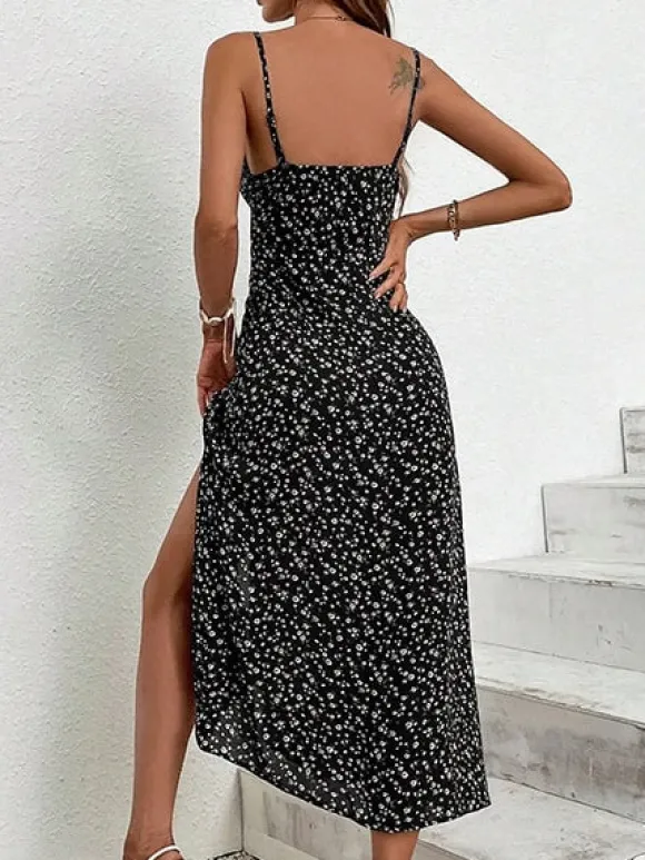 Clearance Princesse Fleurie Robe Fleurie à Bretelles