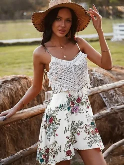 Sale Princesse Fleurie Robe Fleurie à Franges