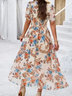 Fashion Princesse Fleurie Robe Fleurie avec Manches
